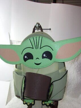 E-156 LOUNGEFLY STAR WARS THE MANDALORIAN "THE CHILD" WITH CUP MINI BACKPACK